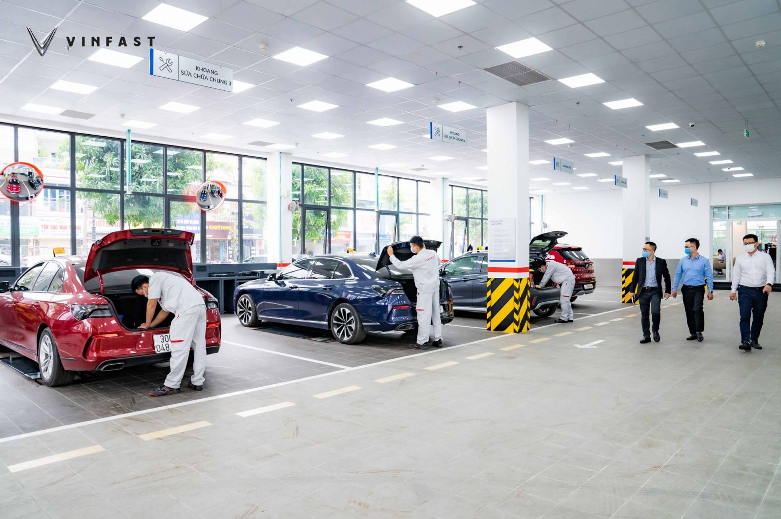 Khu vực dịch vụ xe vinfast